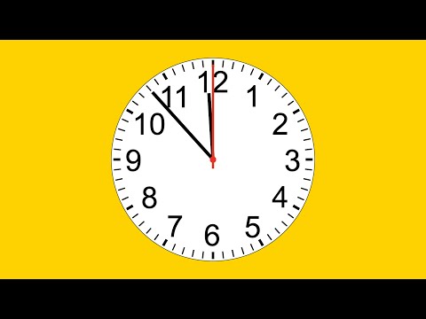 7 MIN   TIMER & ALARME   1080p   analog clock   BACKGROUND YELLOW  SIMPLE CLOCK
