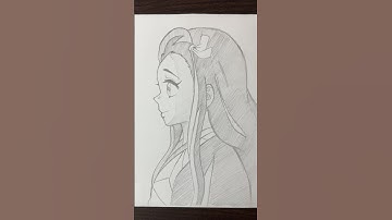 How to draw Nezuko Side view #shorts #drawing #animedrawing