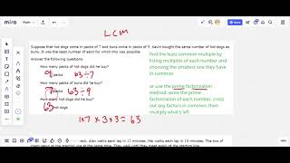 Word problem involving the least common multiple of 2 numbers