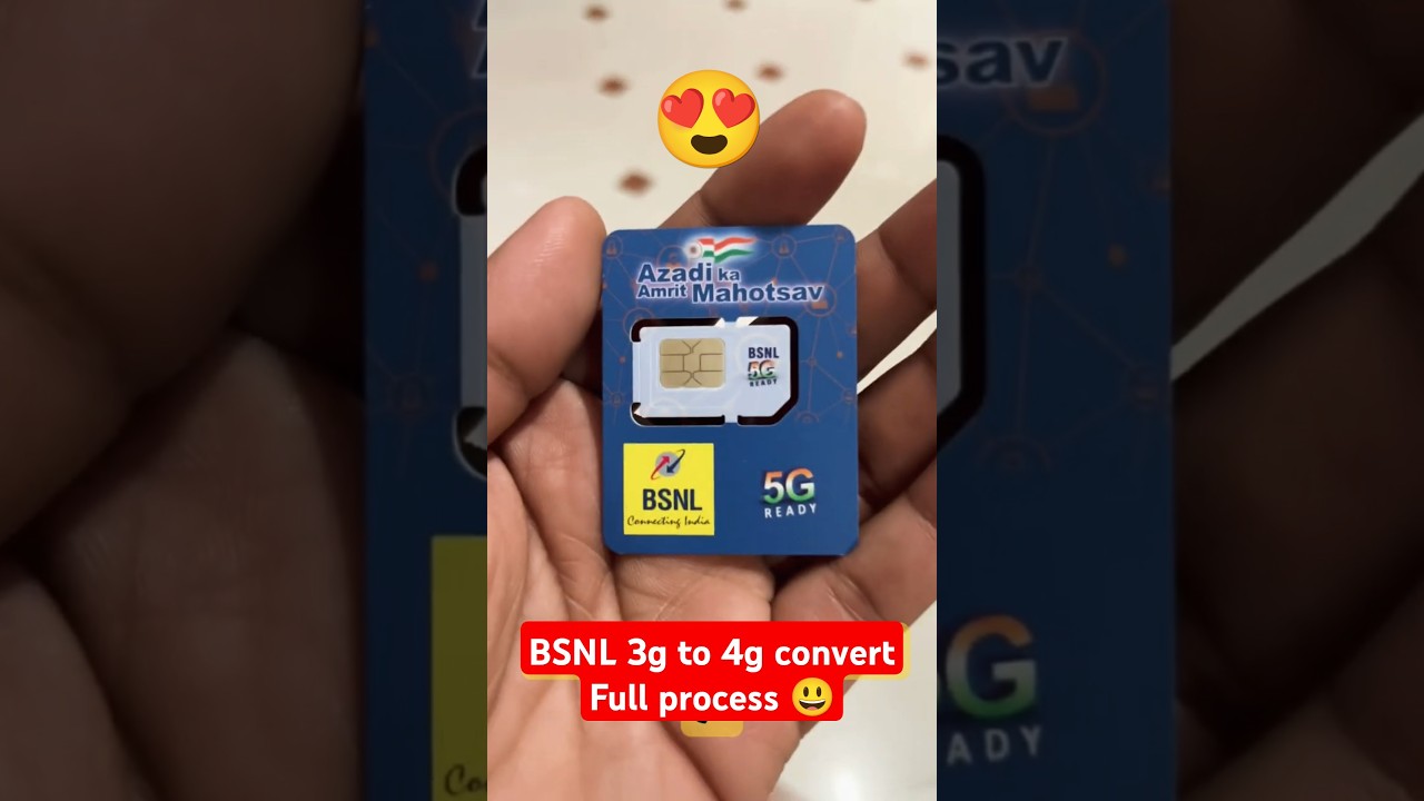 BSNL 3g to 4g convert full process😃bsnl 3g sim ko 4g kaise banaye 