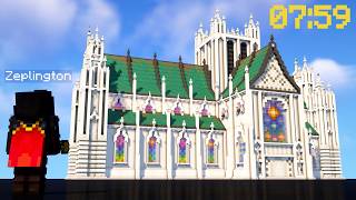 Minecraft fantasy cathedral: 8 hour speed build [Re-upload]