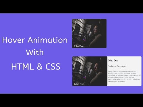 Card animation on hover with HTML & CSS