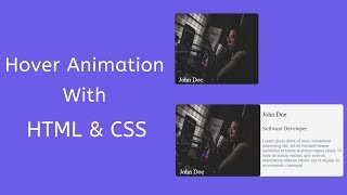Card animation on hover with HTML & CSS
