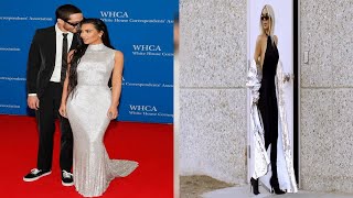 Kim Kardashian Pairs Skin Tight Catsuit With Oversized Metallic Coat See Her Galactic Look