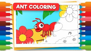 Insect Coloring Fun 🐜 | Ant Coloring Page with Fun Facts for Kids