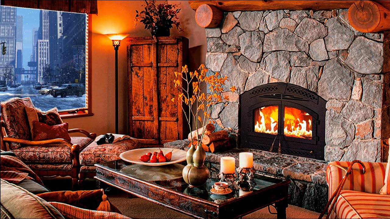 Cozy Winter Ambience Cafe Ambience with Relaxing Piano Music on