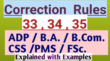 BA Correction Rules | Detection of Errors | Correction of incorrect sentences | Mistakes in Grammar