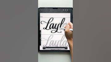 Lettering "Layla" in modern calligraphy! #procreate #shorts #calligraphy