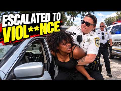 COPS AB*SE WOMAN AND PULL HER HAIR WHILE SHE HAS A BABY IN THE CAR!