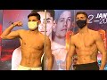 THE FULL RYAN GARCIA VS LUKE CAMPBELL WEIGH INS & FACE-OFF RYAN GARCIA GIVES LUKE THE DEATH STARE