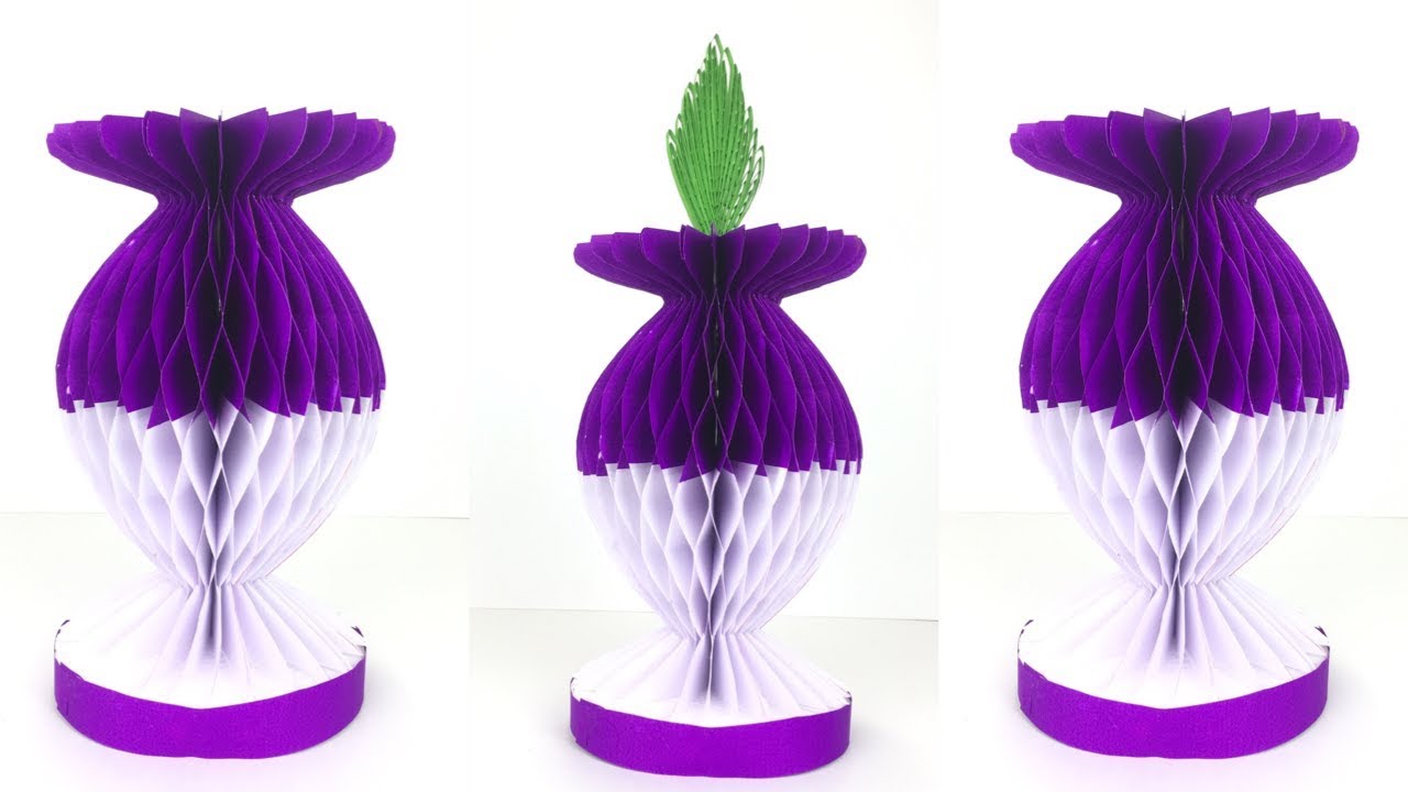 easy paper flower vase making flower vase flower pot making flower vase with paper