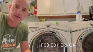 Whirlpool Error F03 E01 Fix