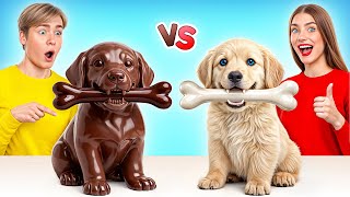 Real Food Vs Chocolate Food Challenge Funny Kitchen Moments By Multi Do Challenge