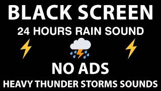 ๐ด Heavy Rain and Thunder Sounds for Sleeping - Black Screen| Sleep FAST with Heavy Rain, Live Stream