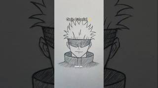 gojo drawing tutorial ✨#anime #gojo #animeart #drawing #drawingtutorial #art #animeshorts