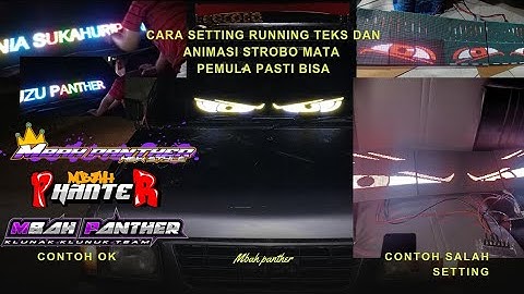 CARA BUAT RUNING TEKS DAN INSTAL ANIMASI STROBO MATA DI APLIKASI LED ART UNTUK PEMULA PART 2