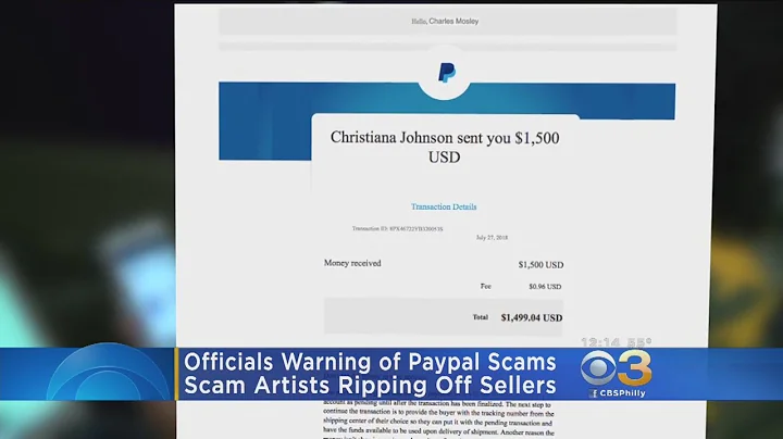 Officials Warning Of Paypal Scams Ripping Off Sellers