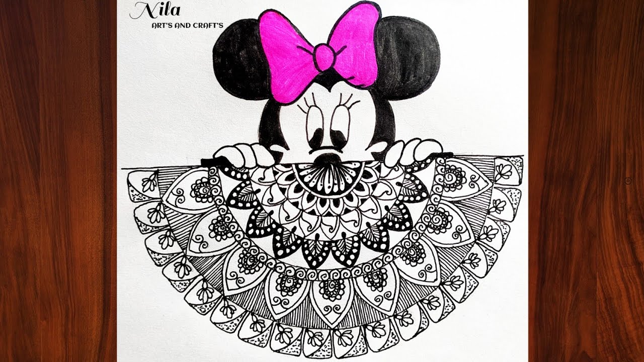 Minnie mouse mandala art|cartoon mandala art|disney mandala|Minnie ...