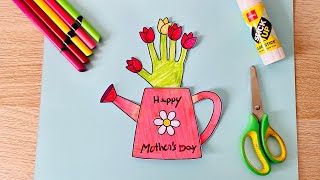 Mother’s Day Handprint Craft | Handprint Tulip Flower Craft For Kids