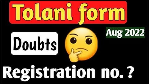 What to fill in Registartion Number in Tolani DNS Sponsorship Form | Aug 2022