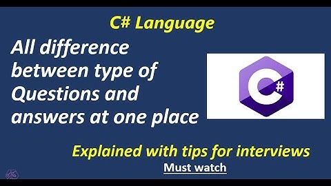 Difference between type of questions and answers in C# | Oops Interview Questions #oops #csharp