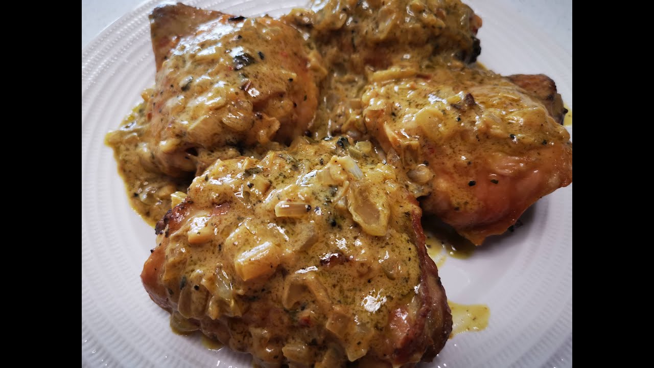 How to make KETO DIJON CHICKEN THIGHS YouTube