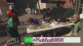 Bobbing for pickles at Picklesburgh