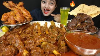 Bihari Style Mutton Curry Chicken Curry Chicken Liver Curry With Rice Big Bites Eating Videos