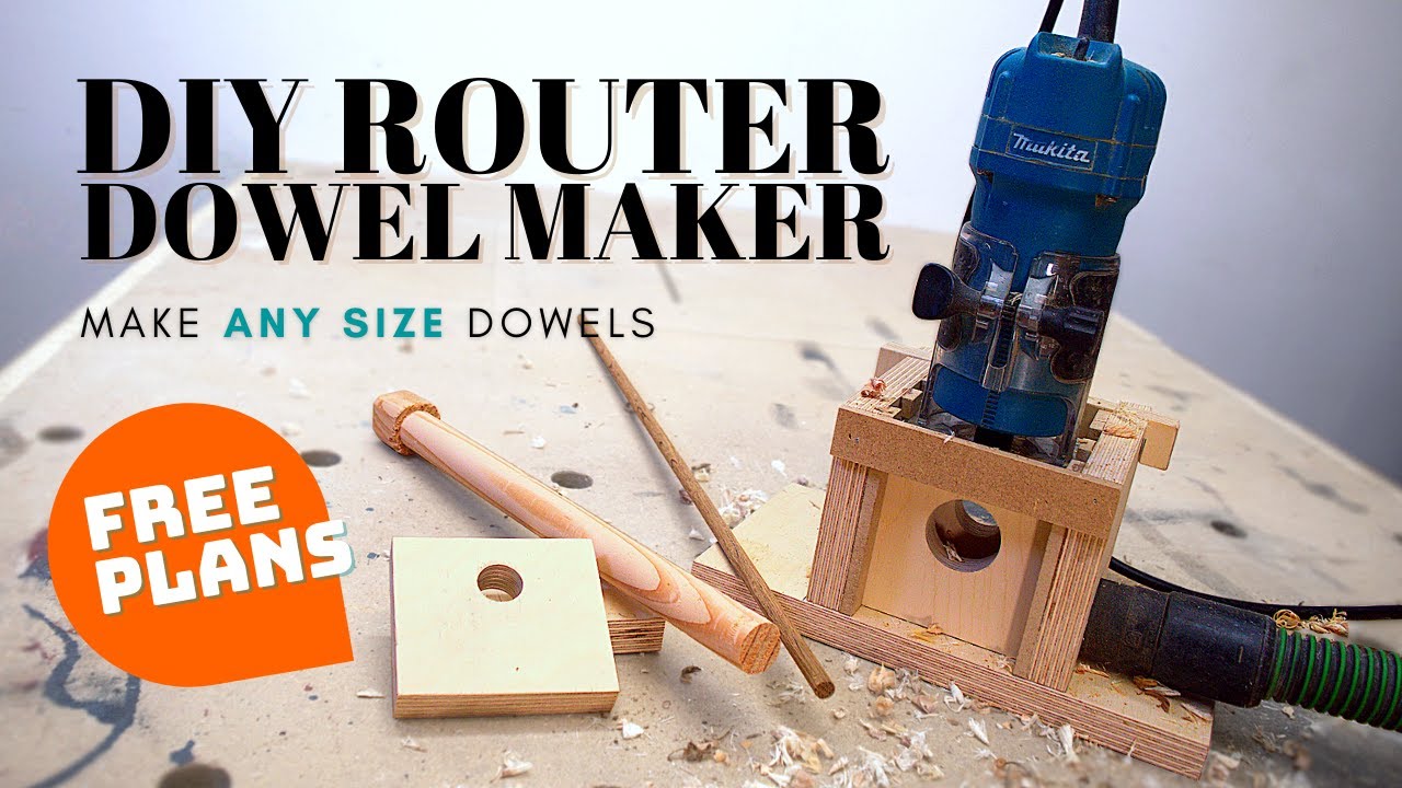 Homemade Dowel Maker - DIY Table Saw Dowel Making Jig 👉 FREE