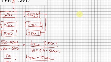 Superheated steam tables "double" interpolation RDG Georgian College