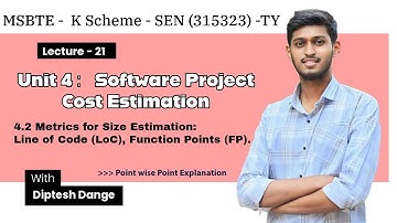 4.2 Metrics for Size Estimation: Line of Code (LoC), Function Points(FP) | MSBTE K SEN Unit 4 | Easy