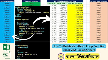 How To Be Master About Loop Function, Excel VBA For Beginners