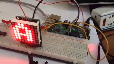 Displaying a character on 8x8 LED Dot Matrix on Raspberry Pi 2