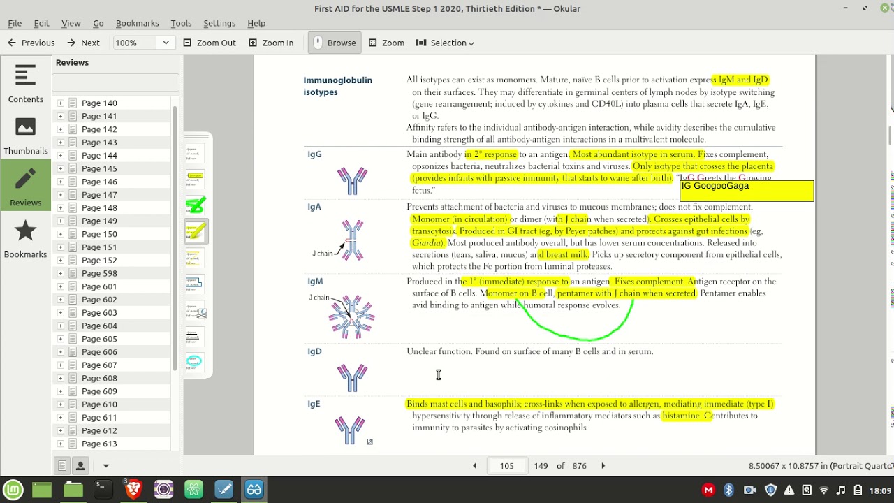 First Aid USMLE 2020 Immunology Page 105 - YouTube