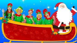 Five Little Elves | Christmas Song For Kids | Nick and Poli Songs Resimi