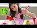 SLIME DE 1$ *** SUPER BARATO!!! Comprando e Fazendo Slime. Ingredientes de Um Dolar | Bela Bagunça