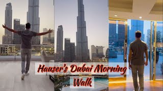 "Stjepan Hauser's Elegant Morning Walk with the Majestic Burj Khalifa View, 2024"