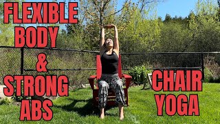 15 Mins Chair Yoga for Flexible Body & Strong Abs