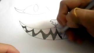 Como dibujar a Sonriente de Tim Burton ;) Alicia en el pais de las  maravillas - YouTube