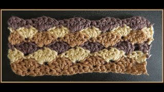 Crochet Solid Shell Stitch Pattern (Multiple examples)
