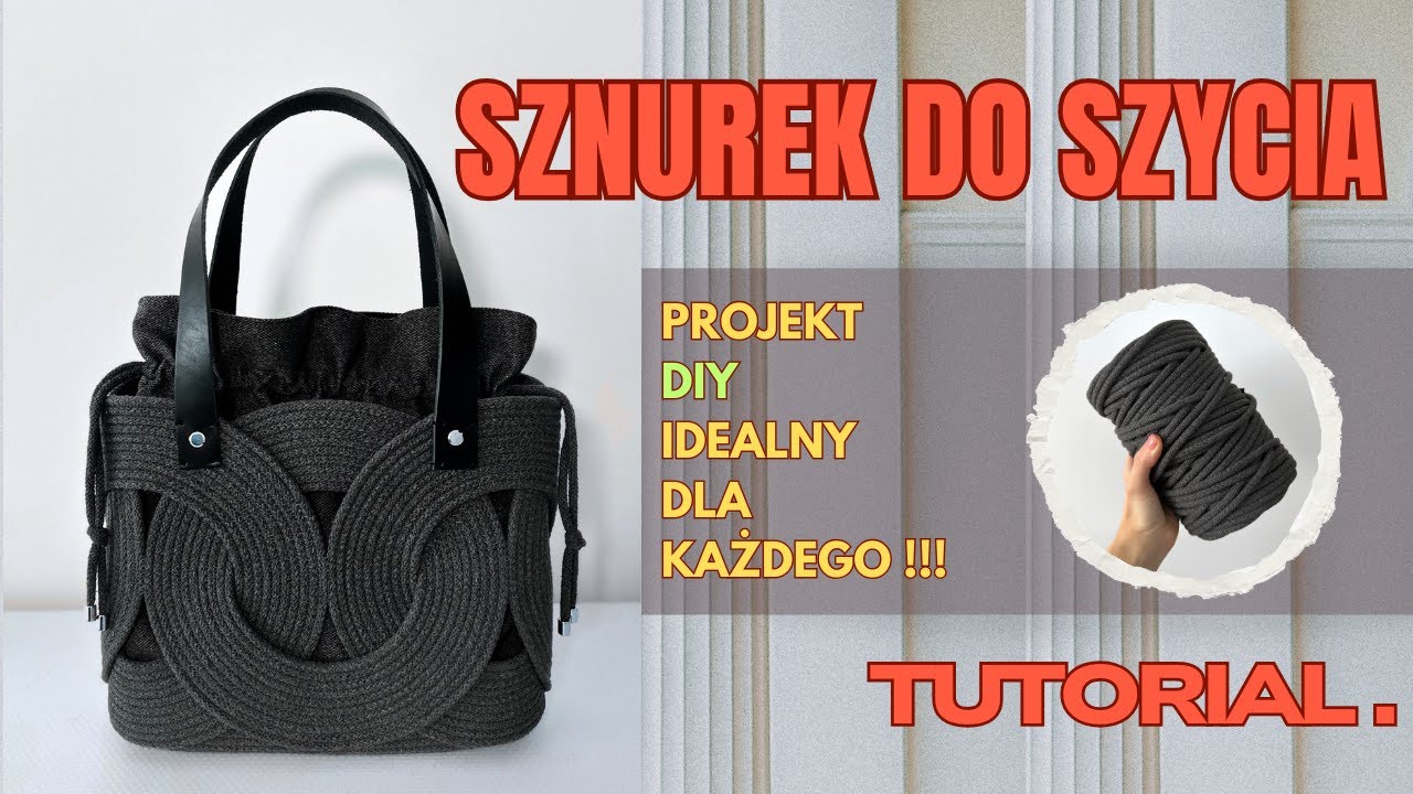 Jak uszyć na maszynie torbę ze sznurka? SZCZEGÓŁOWA INSTRUKCJA. Ażurowa torba z 6 pierścieni! DIY