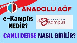 How to Use Anadolu Aöf's e-Campus? How to Attend Live Classes? How Should I Study?