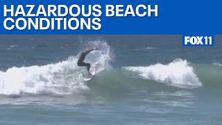 Beach-goers see hazardous water conditions on Labor Day  | FOX 11 LA