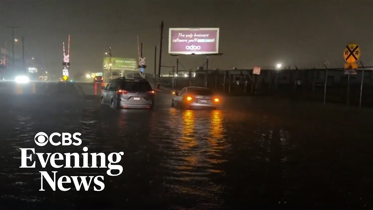 Drivers stranded in Los Angeles area as heavy rain turns roads to ...