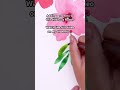Satisfying watercolor leaves on hibiscus flower painting #waterpaintingforbeginners #watercolor