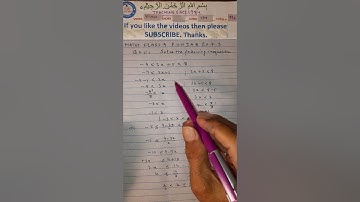 MATHS. INEQUALITIES PUNJAB CLASS 9 EX.7.3 Q 2 (i),(ii) 2021-22 NEW