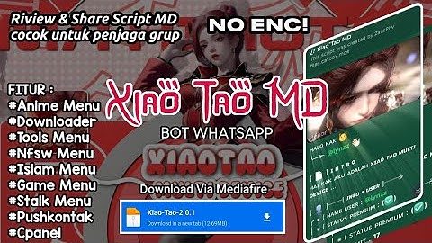 RIVIEW & SHARE SCRIPT BOT MD | BOT WHATSAPP