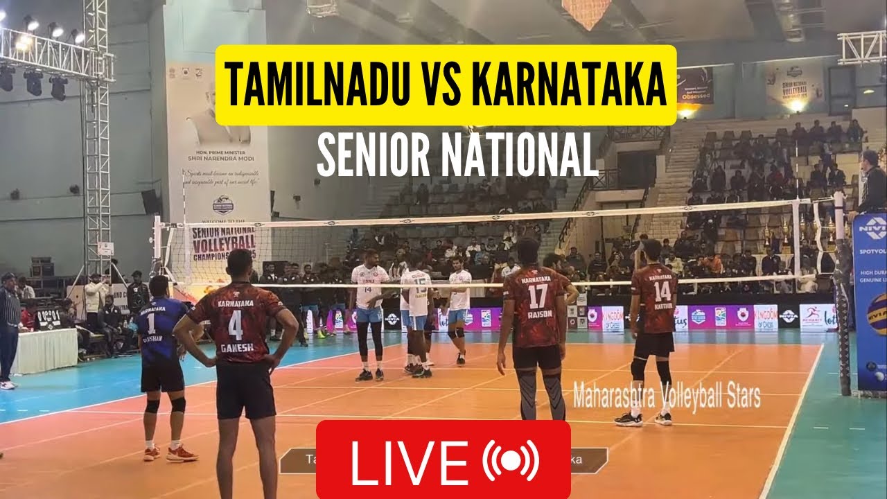 Karnataka vs Tamilnadu live|Senior national volleyball championship Jaipur 2025