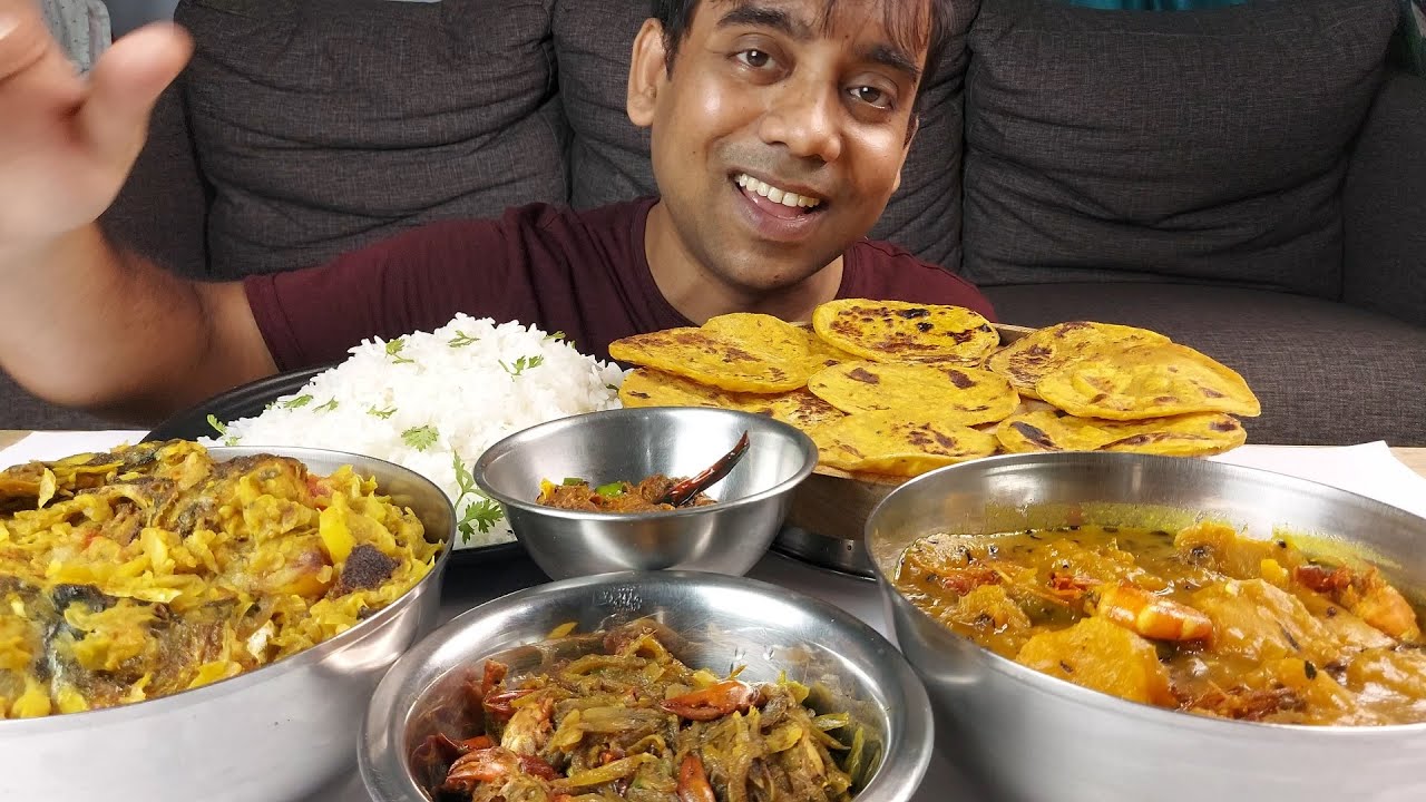 FISH , CRAB , SHRIMP WITH RICE AND PUMPKIN BREAD MUKBANG FOOD EATING SHOW