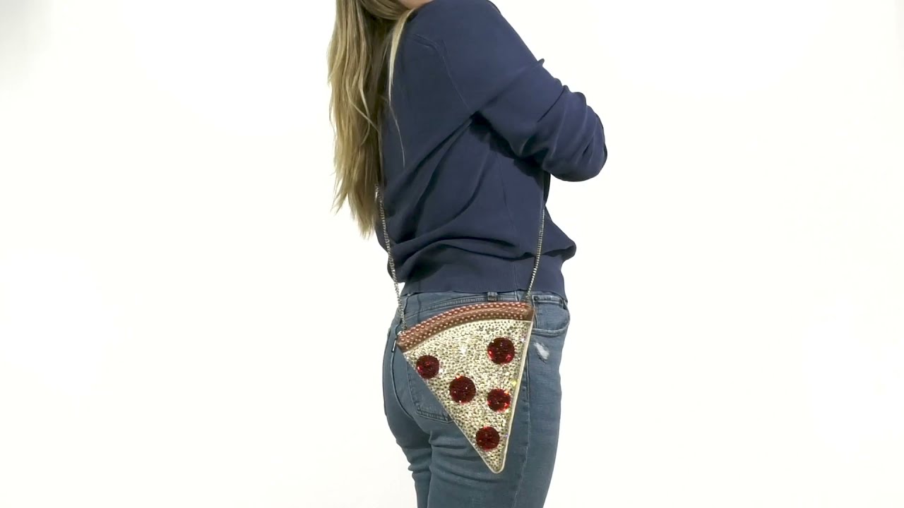 Kate Spade New York Slice Crystal Embellished Fabric 3-D Pizza Crossbody SKU: 9624892